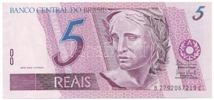 Brazília DN(2003) 5R T:UNC Brazil ND(2003) 5 Reais C:UNC Krause P#244A