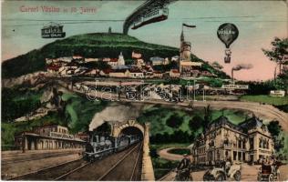 Bad Vöslau, Curort Vöslau in 50 Jahren. Verlag Franz Rosner / in the future montage (EK)