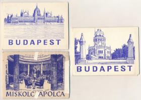 6 db MODERN magyar kis alakú leporello (Képzőművészeti Alap Kiadóvállalat): Budapest, Eger, Szeged, ...
