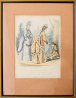 cca 1870-80 2 db divat illusztráció a La Toilette de paris c. magazinból. Rotációs fametszet, papír,...