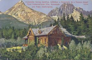 Tátra Felsőhág Hohenlohe castle with Koncsiszta andFranz Joseph peak