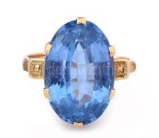 14K arany (Au) gyűrű akvamarinnal br 5,42 g