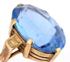 14K arany (Au) gyűrű akvamarinnal br 5,42 g