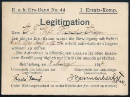 1917 K.u.k. tartózkodási igazolvány