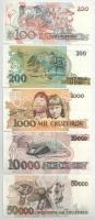 Brazília DN(1990) 100C + 200C + 1000C + DN(1992) 50.000C + DN(1993) 10.000C (az összes 3. kiadás) T:...