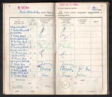 1947 József Nádor Műszaki és Gazdaságtudományi Egyetem leckekönyve, gróf Teleki Géza és mások aláírá...