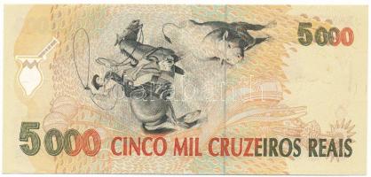 Brazília DN(1993) 5000CR "A 9739027999 A" T:AU, sarokhajlás
Brazil ND(1993) 5000 Cruzeiro...