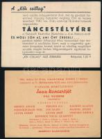 1940-41 Bp., Jazz koncertre és táncestélyre szóló 2 db meghívó