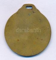 Románia 1928. "1918 - VNIREA - 1928" egyoldalas bronz emlékérem füllel Erdély Romániához c...