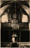 1940 Nagydisznód, Heltau, Cisnadie; Evangélikus templom belső, orgona / Lutheran church interior, organ. photo (EK)