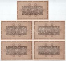 1946. 10.000AP (5x) sorszámkövetők, vízjeles papíron "D 39 96.631- 96.635" T:AU Adamo P49