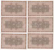 1946. 10.000AP (6x) sorszámkövetők, vízjeles papíron "D 39 96.645- 96.650" T:AU Adamo P49