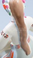 Polonne Retro szovjet porcelán figura. Hímző lány. Kézzel festett, jelzett, hibátlan 25 cm