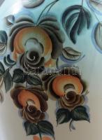 Polonne Retro szovjet porcelán váza. ZIK Kalinin gyár. Kézzel festett, jelzett, hibátlan 46 cm