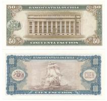 Chile DN(1971-1973) 100E "0167714 E15" + DN(1973-1975) 50E "1999486 F7" T:AU, sa...
