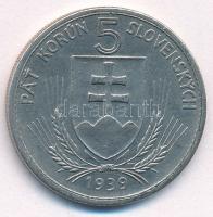 Szlovákia 1939. 5K Ni "Andrej Hlinka" T:AU,XF
Slovakia 1939. 5 Korún Ni "Andrej Hlin...