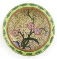 Cloissone régi kínai réz hamuzó. d: 11 cm