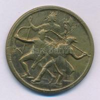 Berán Lajos (1882-1943) 1943. "Országos Leventeverseny 1943" kétoldalas bronz díjérem (33m...