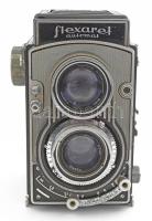 Meopta Flexaret Automat 6x6 cm/24x36 mm kamera Belar 1:3,5/80 mm objektívvel jó állapotban, bőr tokk...