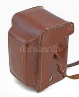 Meopta Flexaret Automat 6x6 cm/24x36 mm kamera Belar 1:3,5/80 mm objektívvel jó állapotban, bőr tokk...