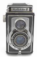 cca 1950 Welta Reflekta II kétobjektíves, tükörreflexes fényképezőgép, ROW Pololyt f75/3,5 objektívv...