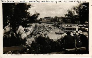 1933 Santander, Sardinero Primera Playa / beach. L. Roisir Fot.