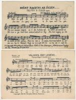 9 db RÉGI magyar kottás zenés képeslap. Murgács Kálmán zeneszerző aláírásával / Hungarian music sheets - 9 pre-1945 postcards