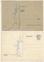 9 db RÉGI magyar kottás zenés képeslap. Murgács Kálmán zeneszerző aláírásával / Hungarian music shee...