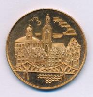 Németország DN "Frankfurt am Main" kétoldalas, aranyozott emlékérem (40mm) T:AU (eredetileg PP) Germany ND "Frankfurt am Main" double-sided, gilt medallion (40mm) C:AU (originally PP)