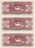 1984. 100Ft (3x) sorszámkövetők "B 363 178690 - B 363 178692". A 478. gyorsárverés 30715-ö...