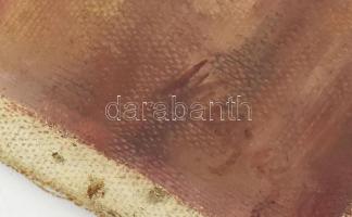 Olvashatatlan jelzéssel, XX. sz. eleje: Hölgy portré. Olaj, vászon. Apró felületi kopásokkal. 58x48 ...