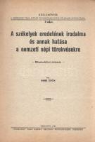 Ember Ödön:  A székelyek eredetének irodalma és annak hatása a nemzeti törekvésekre. Bölcsészdoktori értekezés. Debrecen, 1940. Nagy Károly grafikai műintézete. 39 + [1] p. Egyetlen kiadás. A tudománytörténeti dolgozat őstörténeti kérdést feszeget, nevezetesen a székelyek eredetének, hun leszármazásának kérdését. Az egészen Anonymus elbeszélése óta fennálló, egyre inkább átpolitizálódó kérdéssel krónikaírók, egyháziak, polihisztorok, nyelvészek, történészek, politikusok egész sora foglalkozott, a parázs vita nem csupán nyelvészek és történészek vitája, hanem olykor az Erdély birtokjogáért folyó magyar-román vetélkedés formája is egyben. Mindent összevéve mégis elmondható, hogy az értekezés írója elsősorban a székelyek hun leszármazásának hazai igazolóit és tagadóit állítja szembe egymással. A címoldalon apró felülragasztás. (Közlemények a Tisza István Tudományegyetem Földrajzi Intézetéből. 3. szám.) Fűzve, kiadói borítóban. Jó példány.