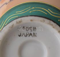 Japán váza, jelzett, kézzel festett, m: 12,5 cm