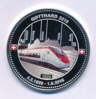 Svájc 2016. "Gotthard bázisalagút 2016 / Szent Gotthard" ezüstözött fém emlékérem kapszulában (38mm) T:PP Switzerland 2016. "Gotthard Base Tunnel 2016 / Szent Gotthard" silvered metal commemorative medallion in capsule (38mm) C:PP