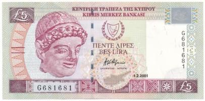 Ciprus 2001. 5P T:F szép papír Cyprus 2001. 5 Pound C:F fine paper Krause P#61a