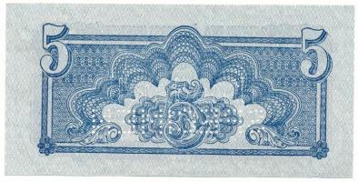 Csehszlovákia 1944. 5K "BB 744447" palindrom sorszámmal, "SPECIMEN (MINTA)" perf...