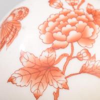 Herendi Viktória Fortuna Rust mintás bonbonier. Jelzett, kopással, d: 7,5 cm