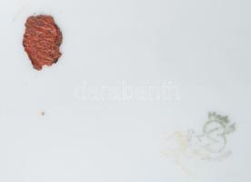 Csehszlovák antik köretes tál, jelzett, d: 24 cm