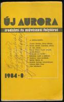 Új Aurora irodalmi és művészeti folyóirat 1984. 3. száma. Bartis Ferenc (1936-2006) erdélyi magyar író, költő által dedikált! (Békéscsaba, 1984), Békéscsabai Városi Tanács VB. Kiadói papírkötés, kiadói papír védőborítóban (a védőborítón Bartis Ferenc dedikációjával). + Bartis Ferenc autográf dedikációja a Pest Megyei Hírlap 1985. febr. 23-i számának töredékén (Törpefenyő c. versével)