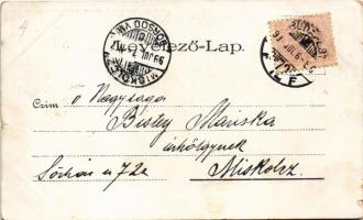 1899 (Vorläufer) Budapest XIV. Városligeti fővárosi pavillon. Bokor János vendéglője és Weingruber I...