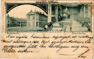1899 (Vorläufer) Sopron, Oedenburg; Peck János kávéháza, biliárd asztalok, belső. L. KUmmert Nr. 74. Art Nouveau (fl)