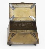 Argentor art deco alpakka doboz, jelzett, restaurált, h: 13 cm