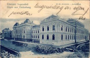 1899 (Vorläufer) Sopron, Oedenburg; M. kir. törvényház, útépítés. F. Kummert / Justizgebäude (EK)