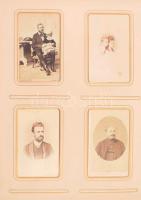 cca 1870-1890 Házassági fotó album 58 db fotóval Rottmünd Antal pozsonyi könyvkötő által készített d...