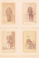 cca 1870-1890 Házassági fotó album 58 db fotóval Rottmünd Antal pozsonyi könyvkötő által készített d...