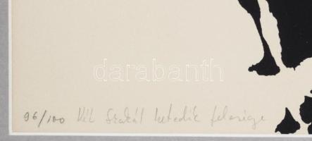 Hajdú István (Etienne Hajdu, 1907-1996): Kék szakál hetedik felesége (Bartók), 1978. Szitanyomat, pa...