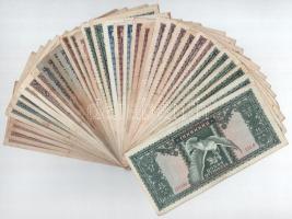 37db-os vegyes, inflációs pengő bankjegytétel T:F,VG