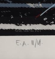 Győrffy Sándor (1951-): Hommage á A.S., III., 1984. Szitanyomat, papír, jelzett, művészpéldány E.A. ...