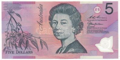 Ausztrália DN (1996-1998) 5$ "DI" T:UNC Australia ND (1996-1998) 5 Dollars "DI" C:UNC Krause P#51c