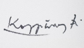 Koppány Attila (1947-): Abstraction, 2022. Akril, vászon. Jelzett a hátoldalán. 40x30 cm. Fakeretben